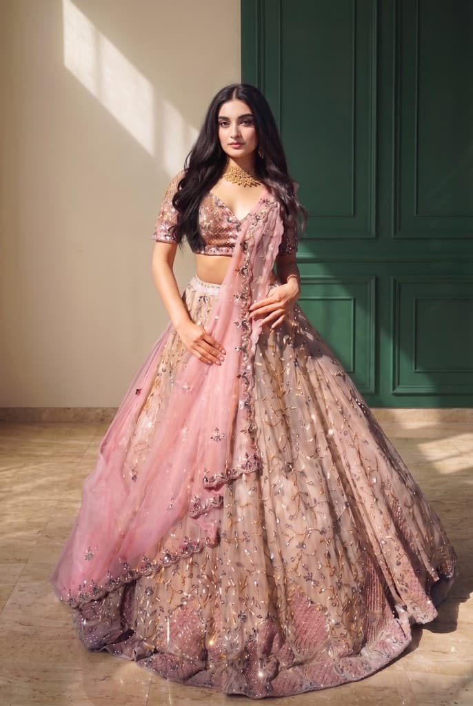 Rose Quartz Embellished Lehenga