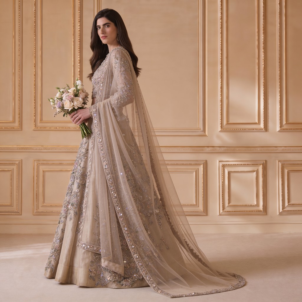 Ivory Blush Embellished Lehenga